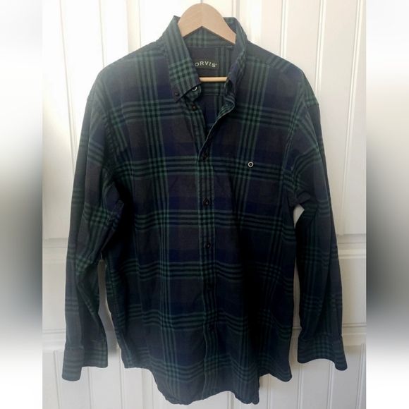 ORVIS Signature Twill‎ Mens XL long sleeve button down plaid shirt - Picture 1 of 6